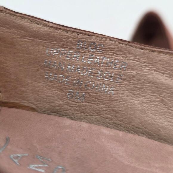 Jeffrey Campbell women SZ 8M Bloc Leather Brown Pointed Toe Hidden Heel Shoe - Picture 4 of 7